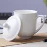 陶相惠茶杯办公杯陶瓷杯纯白骨瓷带盖会议杯子开会水杯定制公司LOGO刻字 实拍图