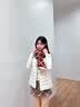 Charm Kendo围巾女秋冬季2026新款保暖围脖披肩氛围感生日新年礼物送女生女友 送女朋友实用老婆 红配米 实拍图