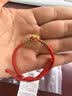 周六福黄金手链女5D硬金足金十二生肖本命红手绳 定价 兔(宝宝款)-0.37g 实拍图