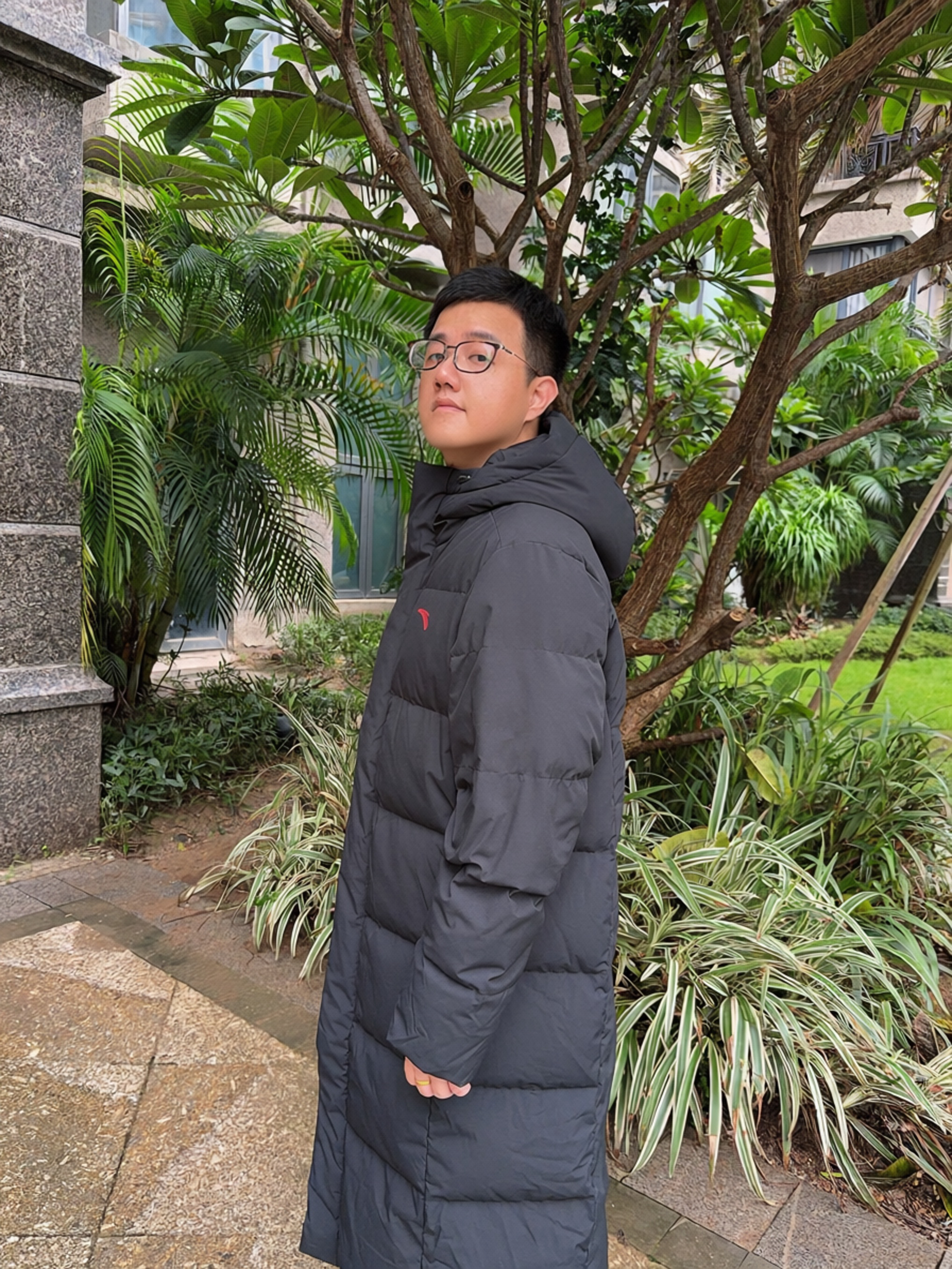 安踏（ANTA）六度芯羽绒服丨面包羽绒服男女冬季长款过膝连帽外套防泼水棉服 【林孝埈同款-六度芯2.0】基础黑7903-2 升级80%绒含量 XL (180) 建议140-160斤 实拍图
