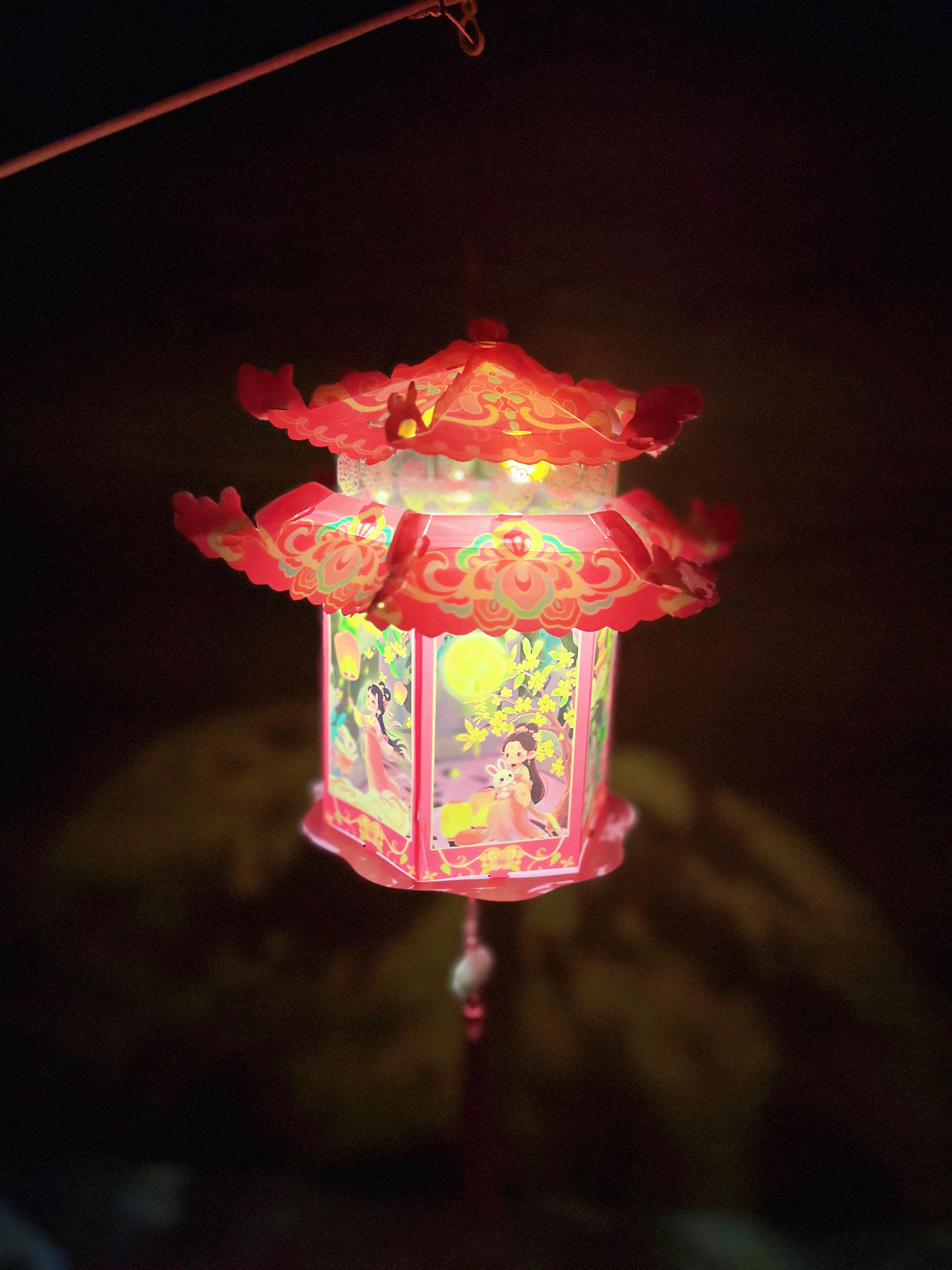 演绎中秋灯笼儿童diy手工制作材料幼儿园中秋节手提兔子花灯宫灯装饰 实拍图