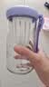 【京东物流】可爱大容量花茶杯卡通玻璃杯泡茶水杯便携双饮杯子 紫色 500ml 实拍图