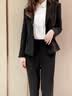 汐蔓娇西装套装女正装西服套装女职业装外套面试春秋款女士气质商务工装 单件-双扣西装 XL 码（重110-120） 实拍图
