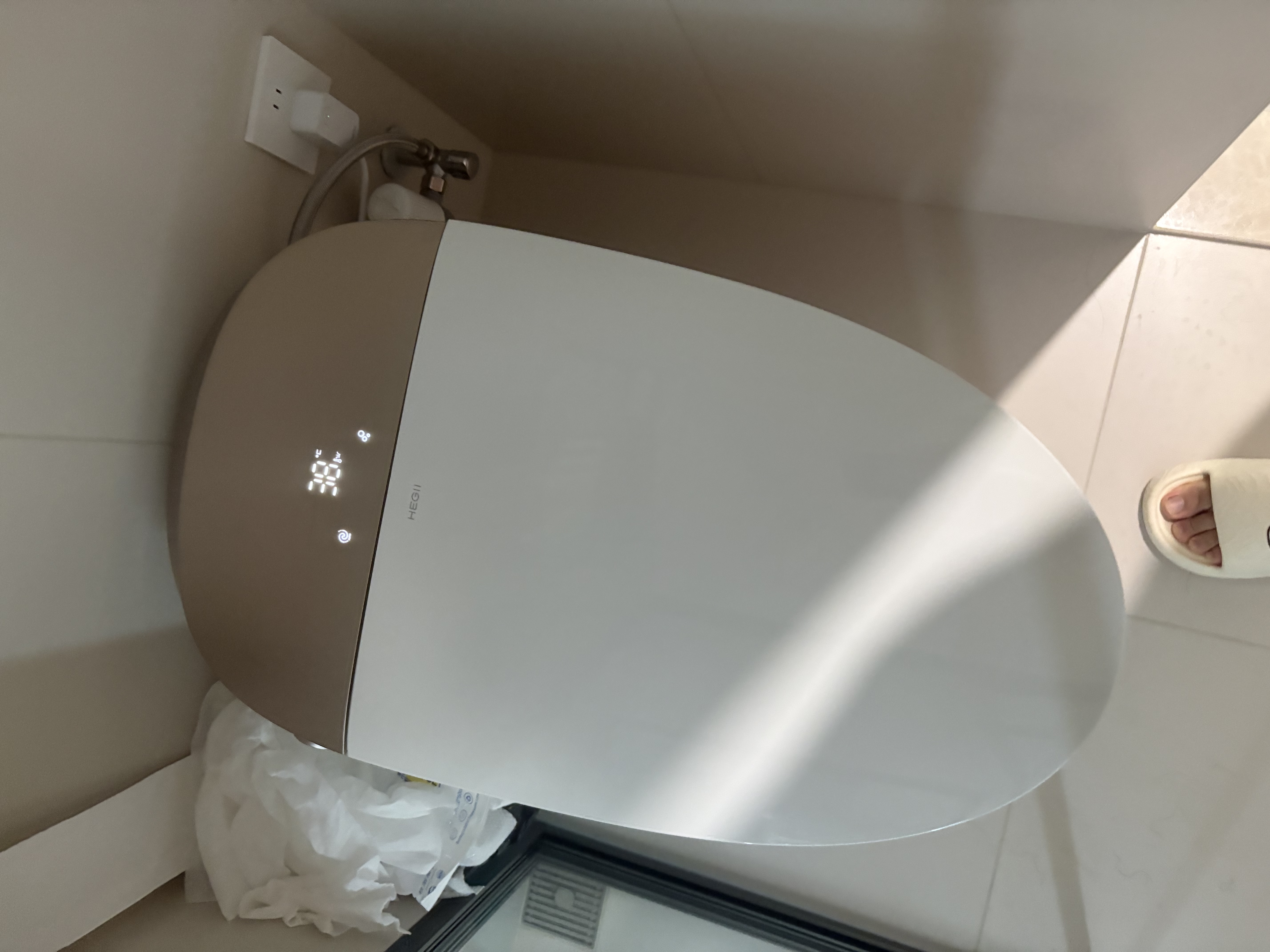 恒洁（HEGII）智能马桶H5Pro(26版)感应翻盖泡沫盾带水箱DCE717B-305免费送装 实拍图