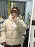 坦博尔泡芙连帽羽绒服女短款韩版面包服小个子秋冬外套TBF530360D 知春米 XS (155)（建议体重110斤内） 实拍图