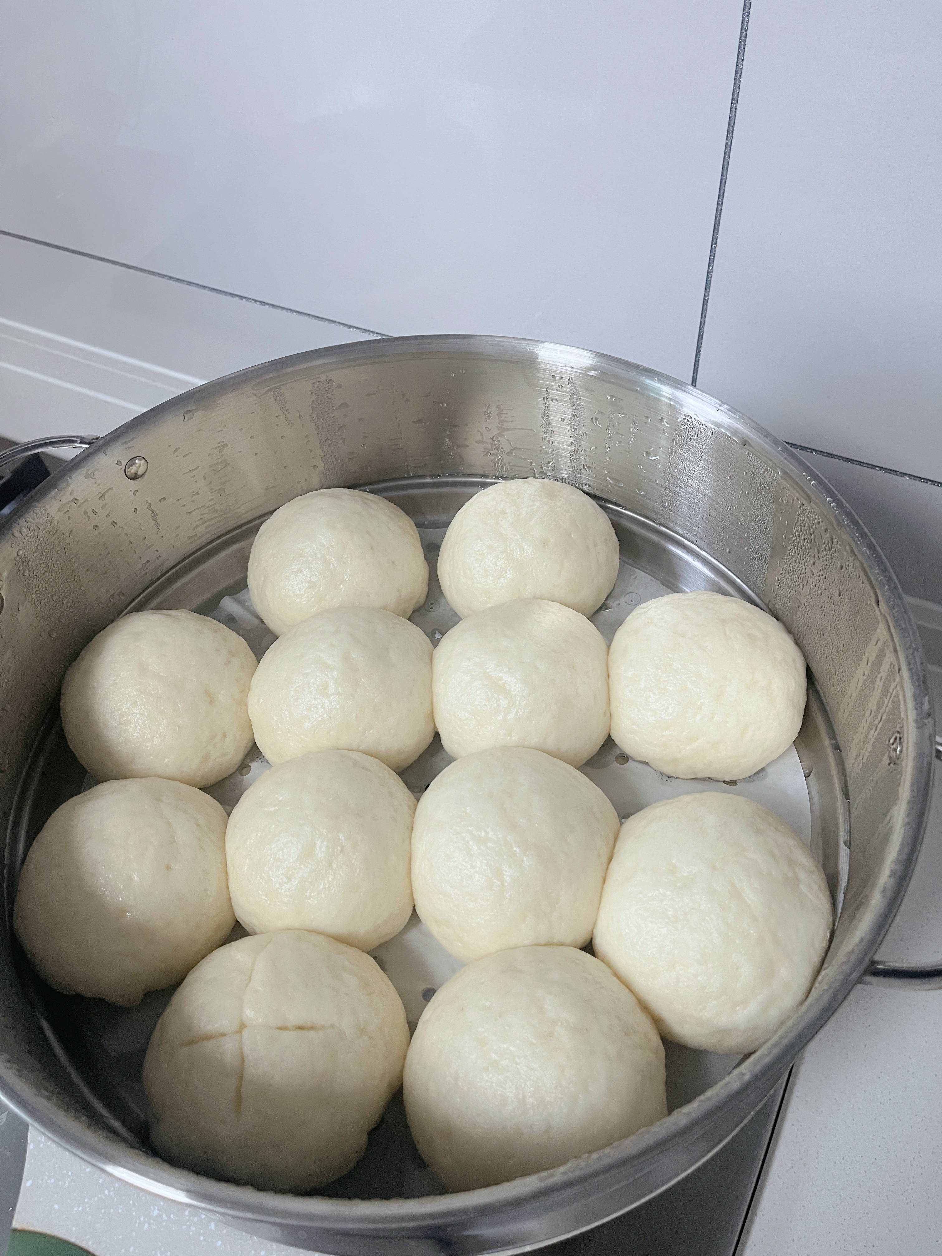 双枪蒸笼加高 蒸格304不锈钢蒸架蒸屉食品级蒸盘家用蒸锅隔层篦子32CM 实拍图