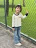 MQDMINI童装女童长袖t恤儿童5A抗菌上衣小学生甜美百搭打底 爱心狗 实拍图