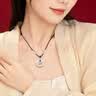 中国黄金（CHINA GOLD）福运平安扣银项链女款2026新款吊坠生日礼物送女友老婆纪念日双11 实拍图