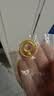 周六福黄金戒指女硬金三生三世足金素圈指环 定价单个 沙面16号-0.85g 实拍图