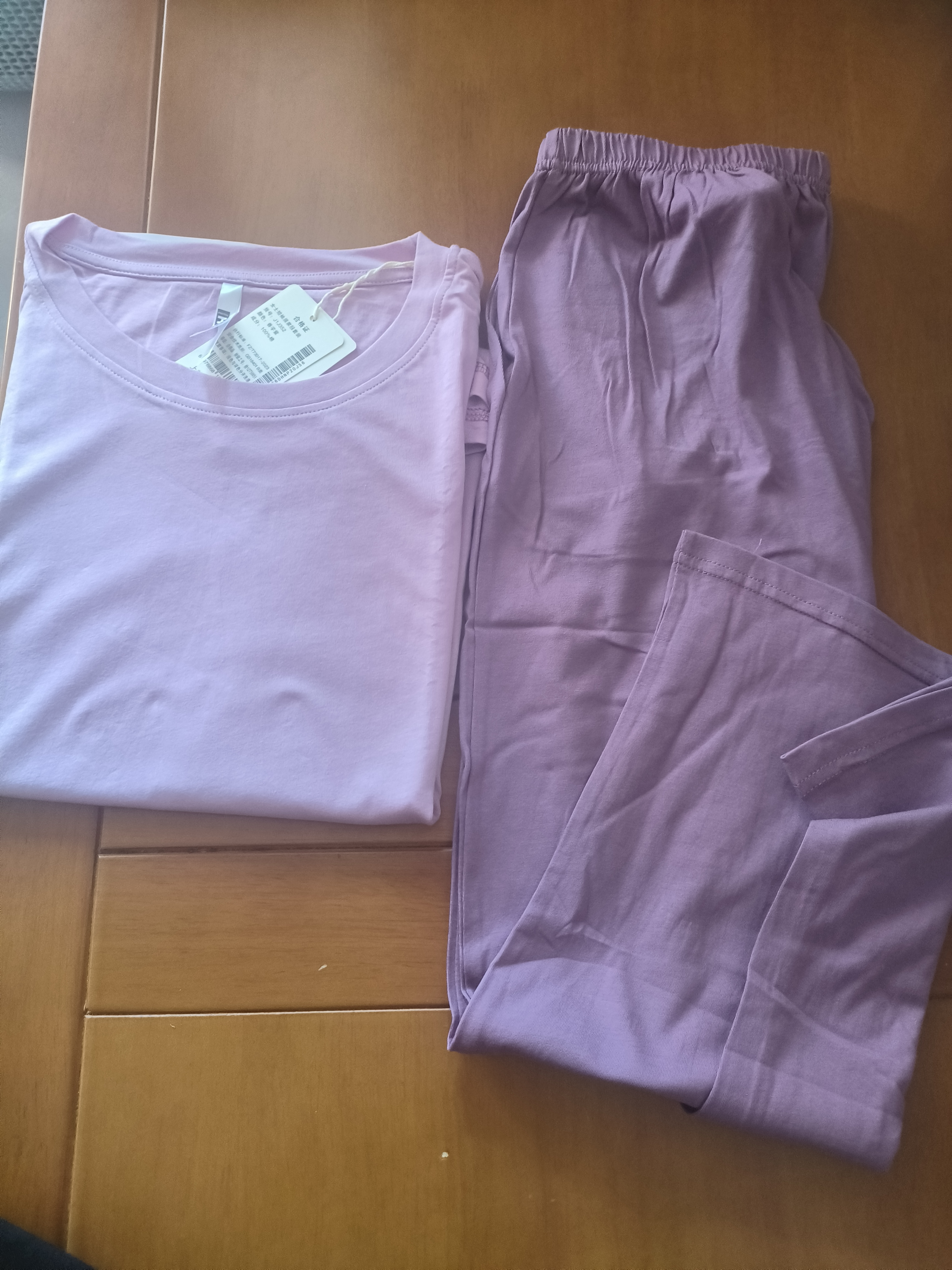 红豆居家睡衣女夏季纯棉休闲短袖短裤女士睡衣可外穿家居服香芋紫175/96A 实拍图