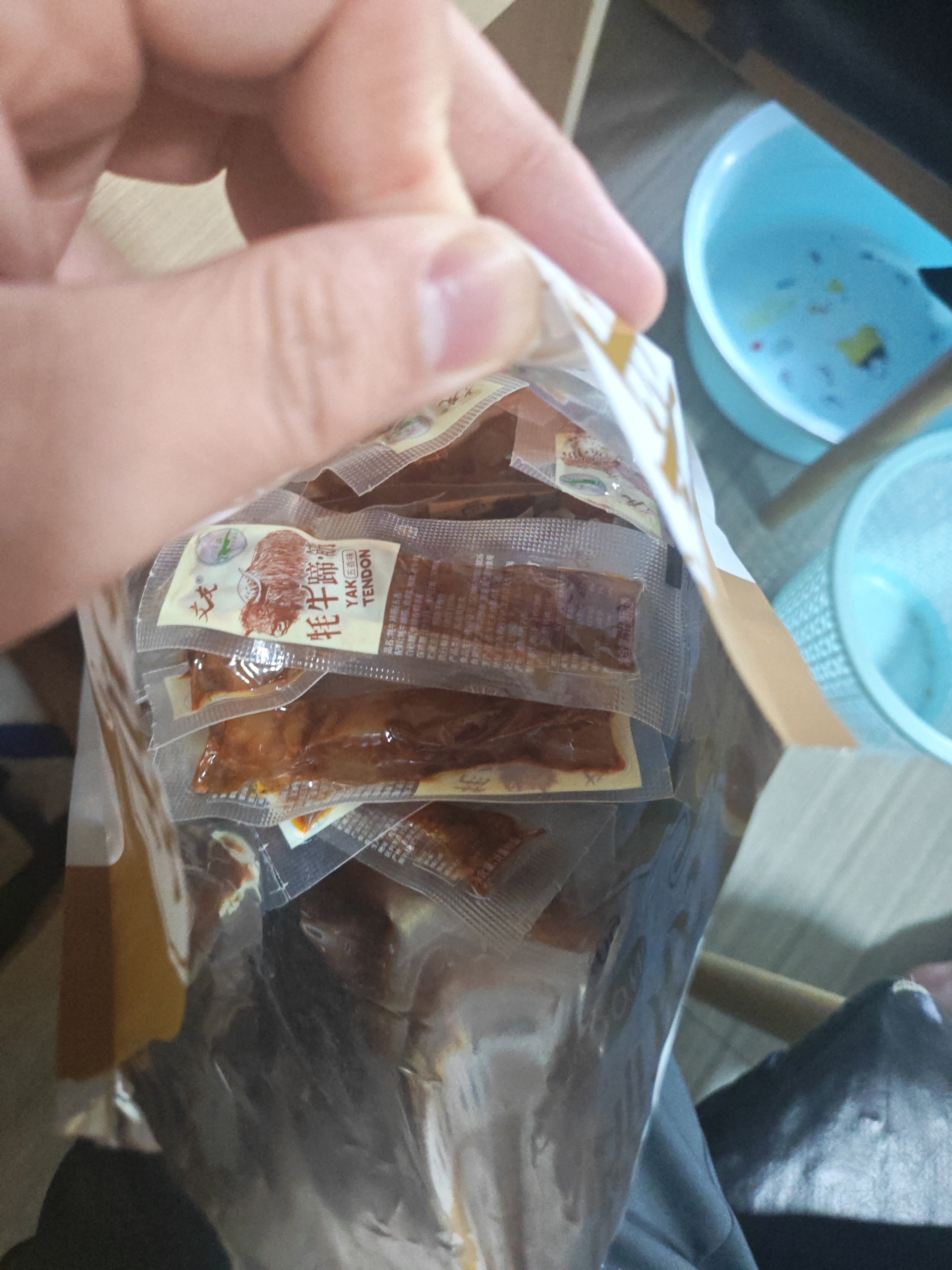 文友高原特产牦牛蹄筋正宗青海小吃独立包装休闲零食好吃解馋 五香240g*2袋共480g 实拍图