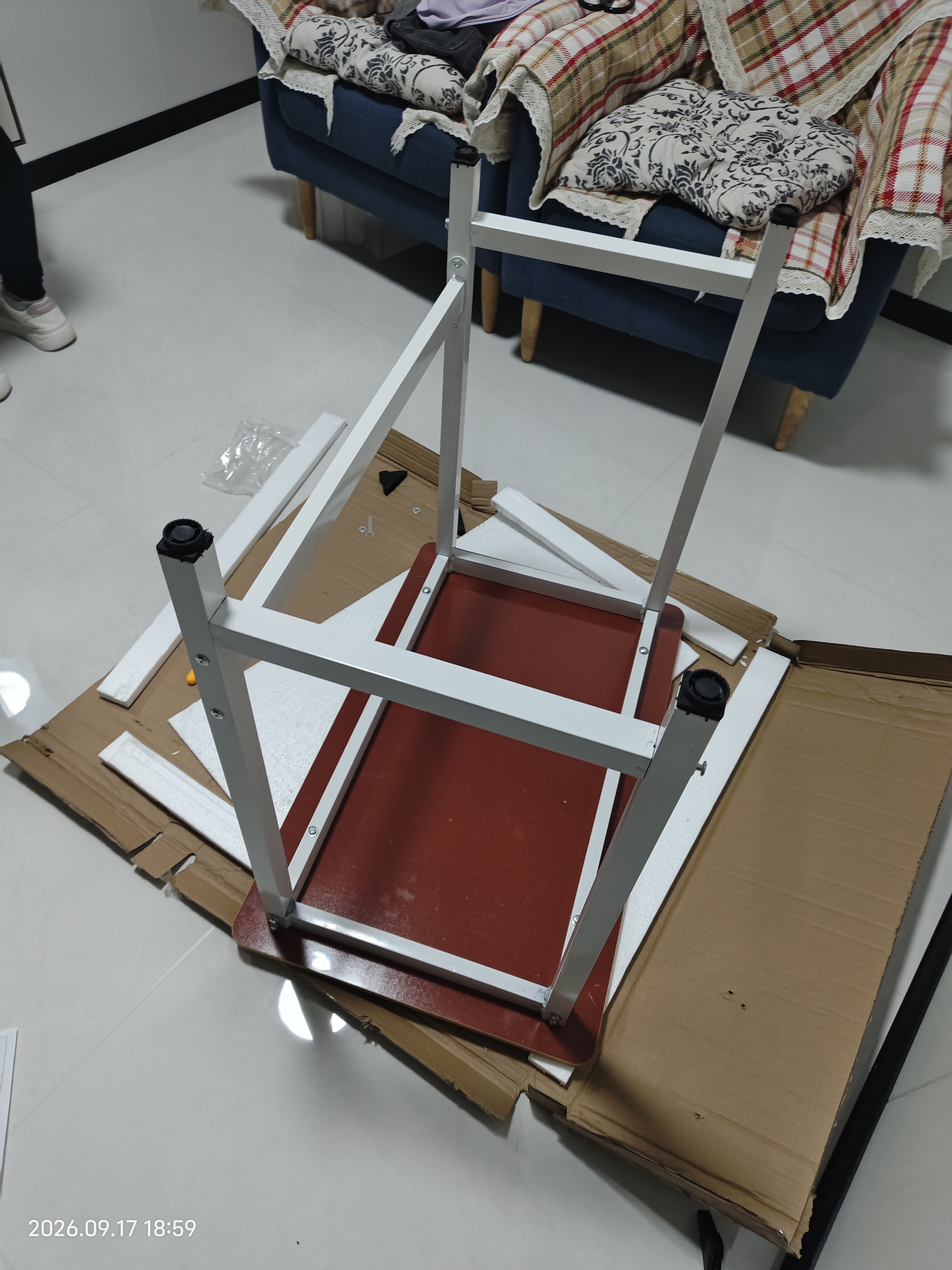 宅仕达 电脑桌子书桌办公桌子工作台式家用学习桌写字桌长条桌子DNZ-04 80*50*74cm白架+浅胡桃 实拍图