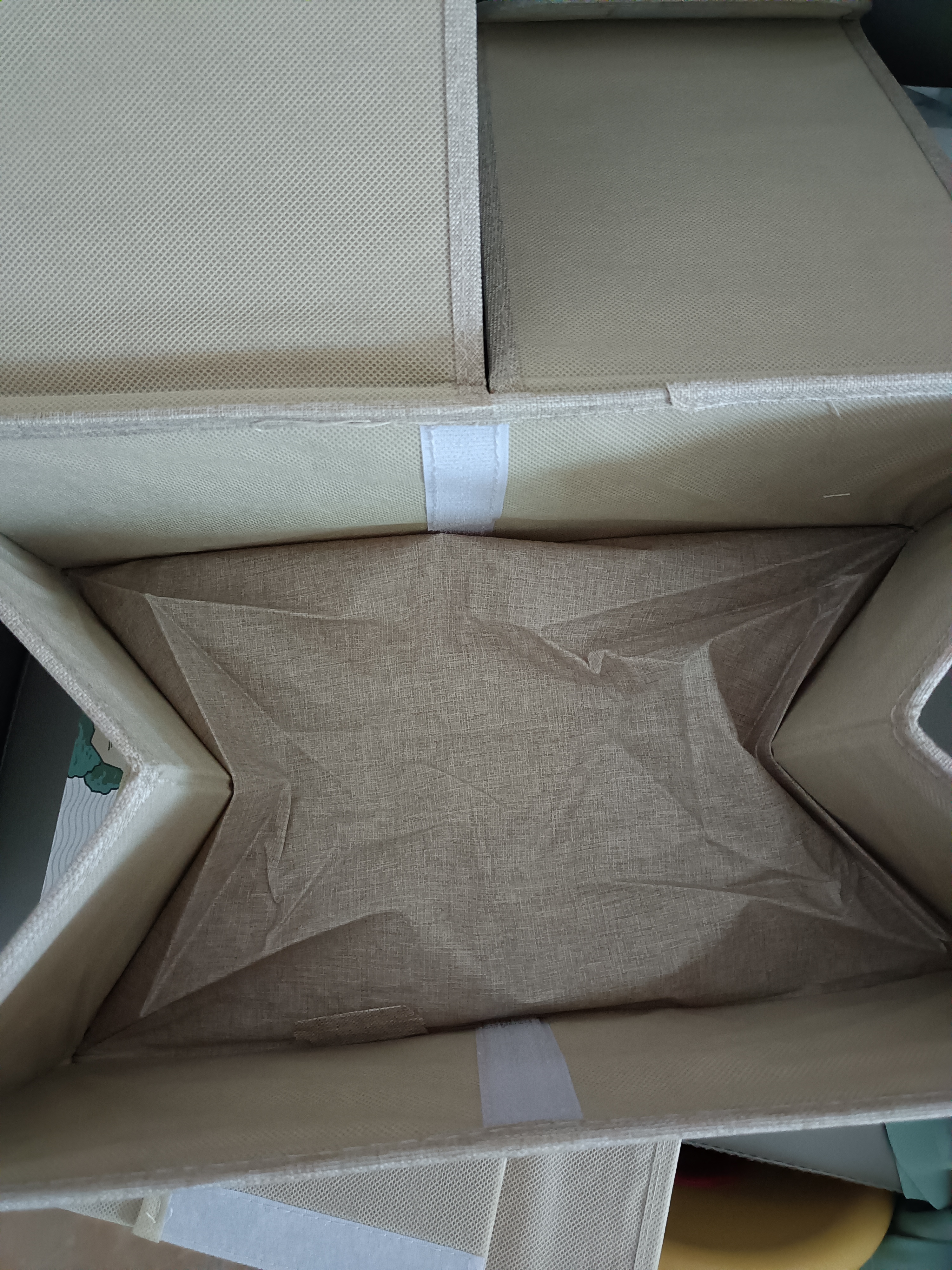 自然屋带盖衣柜收纳盒衣服裤子大容量整理盒可折叠防尘储物盒卡其-中号 实拍图