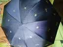 天堂伞 防紫外线晴雨伞三折 雨伞黑胶防晒太阳伞遮阳晴雨伞 午夜蓝 实拍图