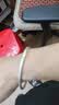 周六福古法手镯女实心S999足银素圈沙面生日礼物D108865 60mm 约18g 实拍图