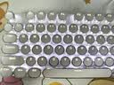 前行者（EWEADN）TK100朋克机械键盘电竞游戏有线台式电脑笔记本外接办公打字复古外设吃鸡104键 白色白光茶轴 实拍图