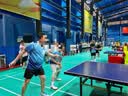 尤尼克斯（YONEX）羽毛球鞋yy入门级训练减震动力垫男女SHB101CR 白/蓝41码 实拍图