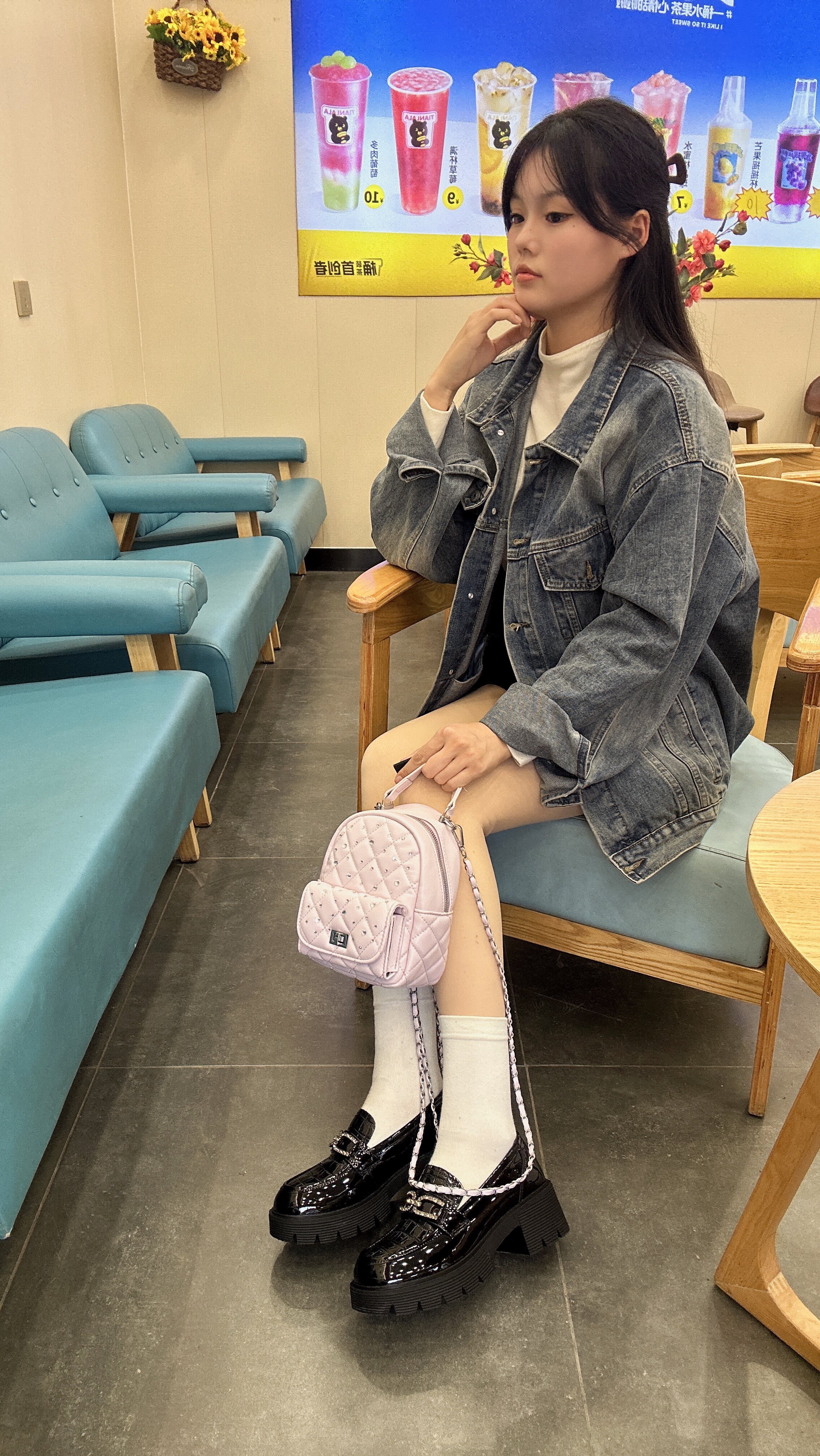 CAMILA KSENIA小皮鞋女士2026新款秋季厚底单鞋子时尚品牌鞋子漆皮乐福鞋一脚蹬 黑色 38 实拍图