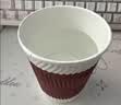京东京造 纸杯一次性杯子咖啡杯三层加厚食品级办公家用水杯300ml 50只 红 实拍图