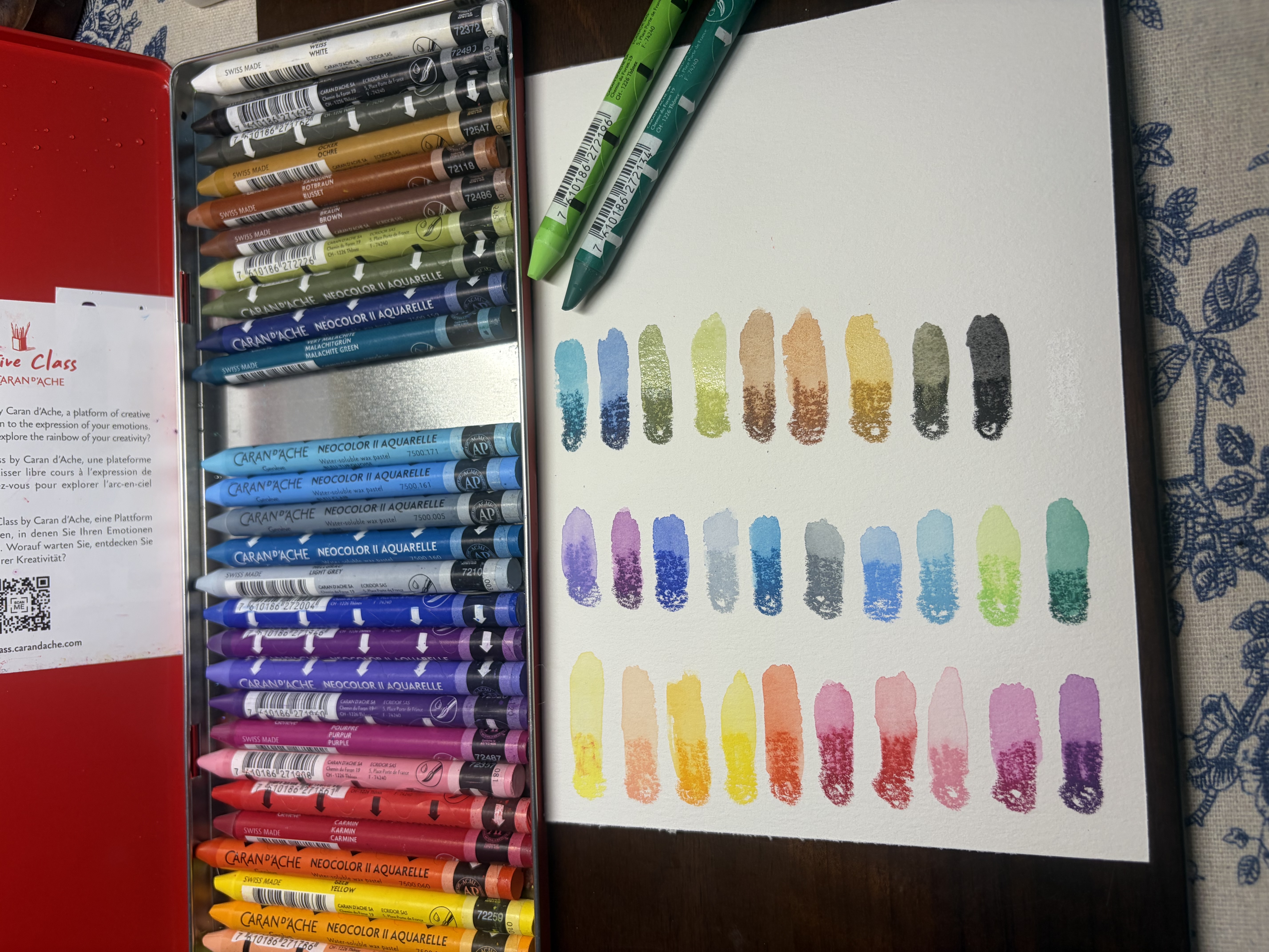 凯兰帝【中秋礼品】水溶性30色专业级重彩油画棒蜡笔30色美育工具毕业礼物 实拍图