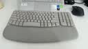 罗技（Logitech）Wave Keys人体工学键盘无线蓝牙办公平板ipad键盘Mac笔记本薄膜98配列键盘家用双模带掌托倾角支架 【新款】Wave Keys沙色(带Bolt接收器) 实拍图