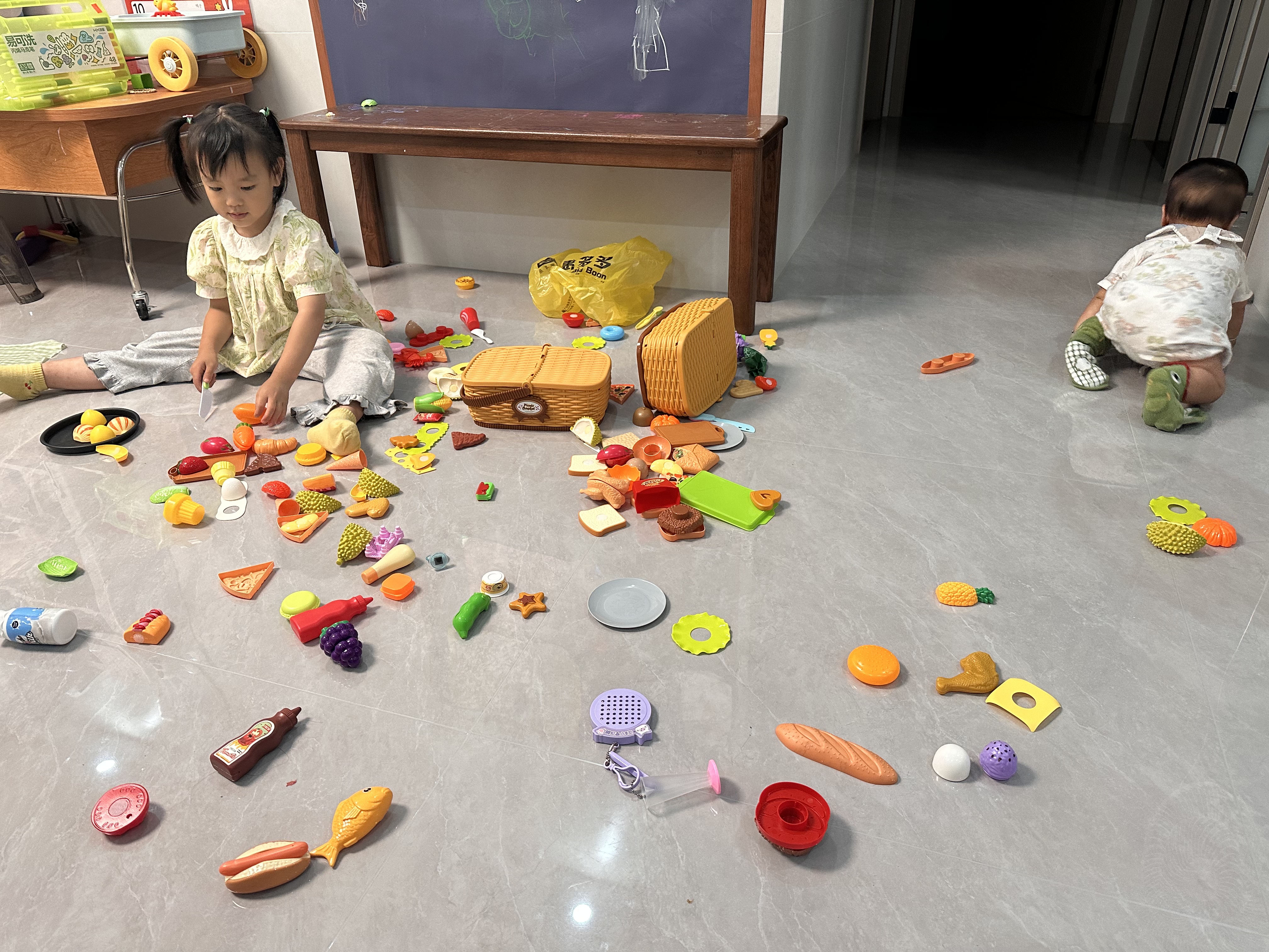 欣格儿童水果切切乐玩具仿真榴莲蔬菜水果过家家宝宝早教益智玩具套装 实拍图