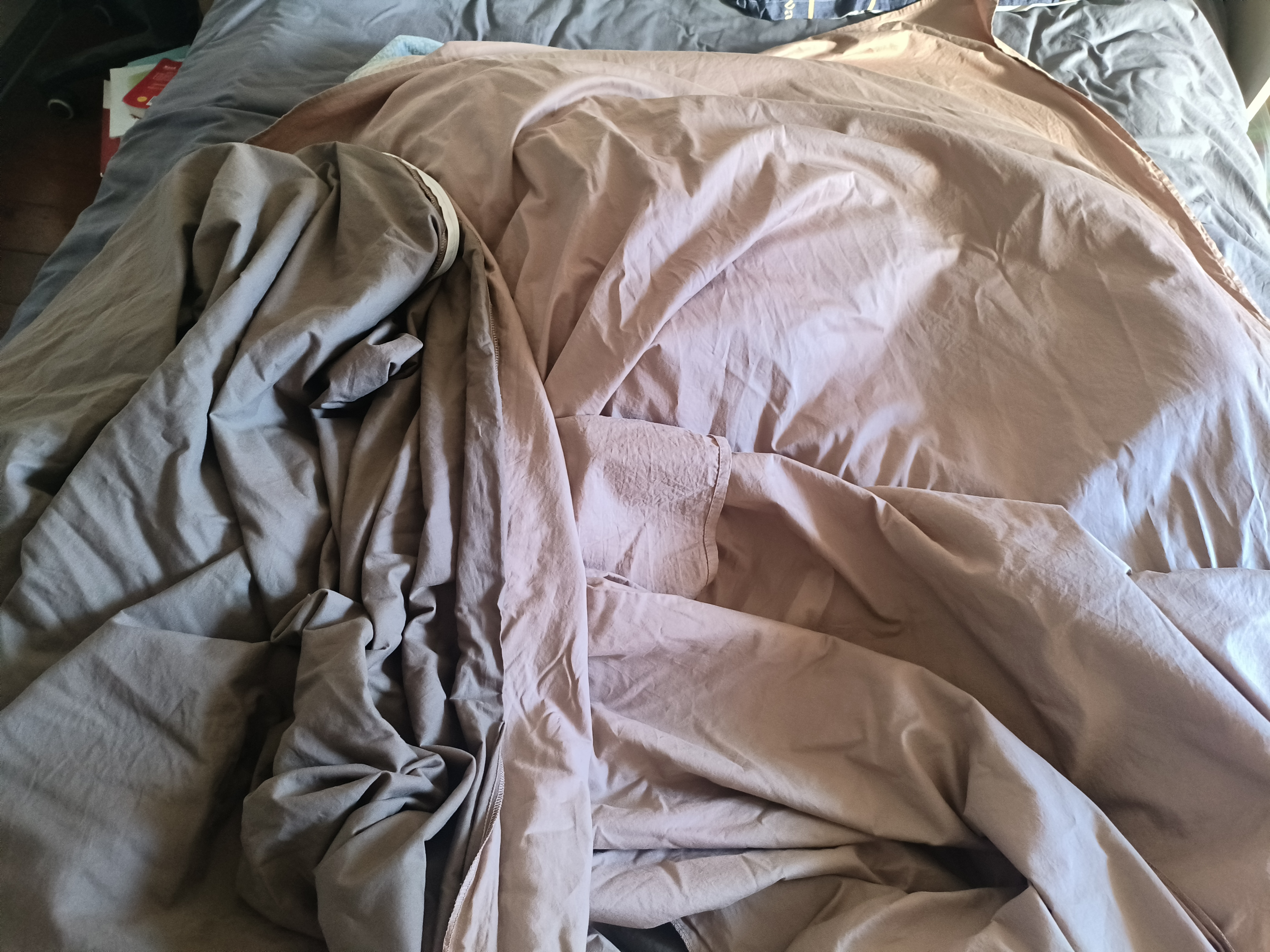 京东京造100%纯棉四件套全棉床单被套抑菌套件床上用品200*230cm1.5/1.8米床 咖色 实拍图