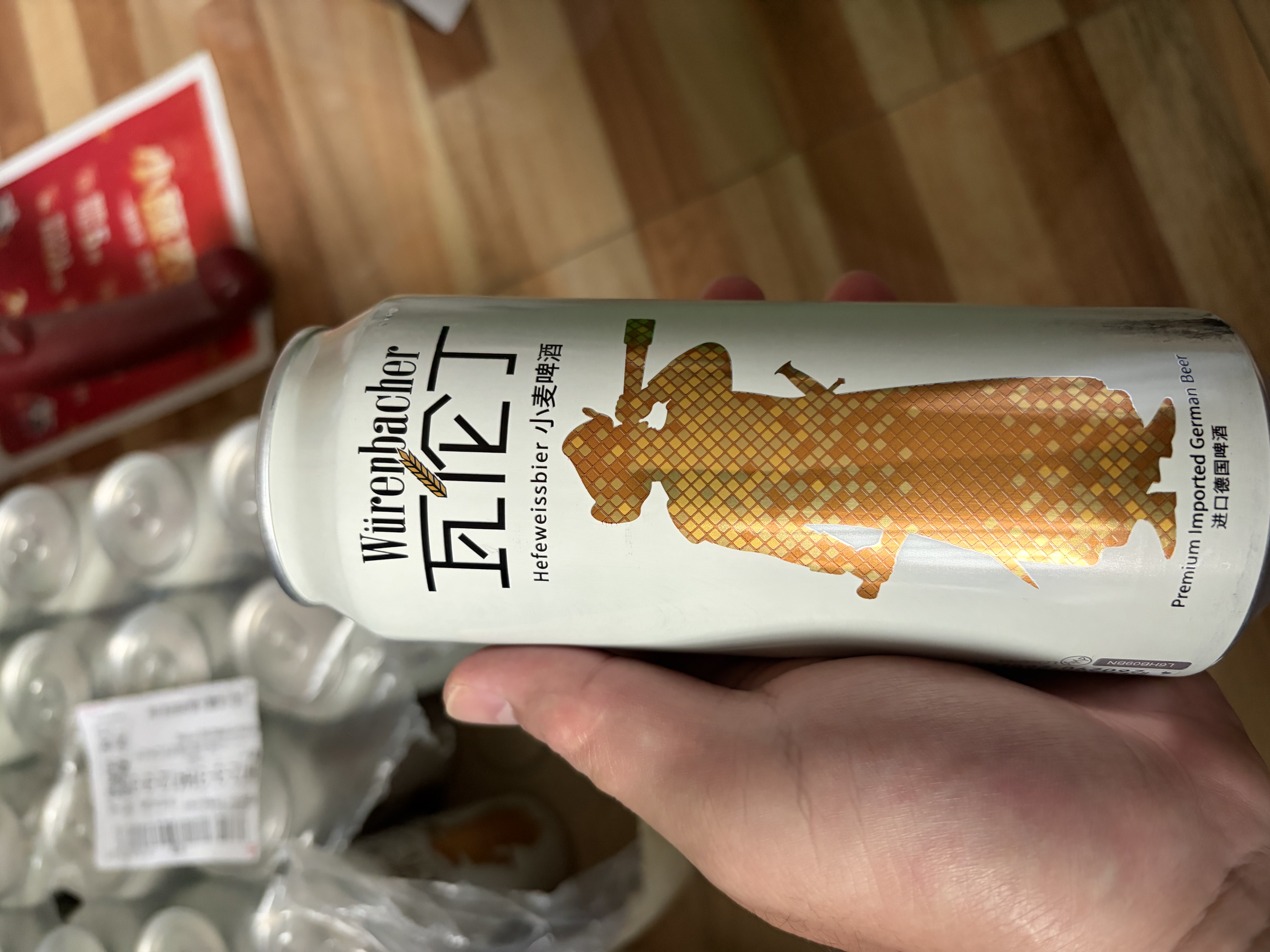 瓦伦丁（Wurenbacher）德国原装进口小麦啤酒500ml*24听 精酿白啤整箱浓郁麦香 聚会送礼 实拍图