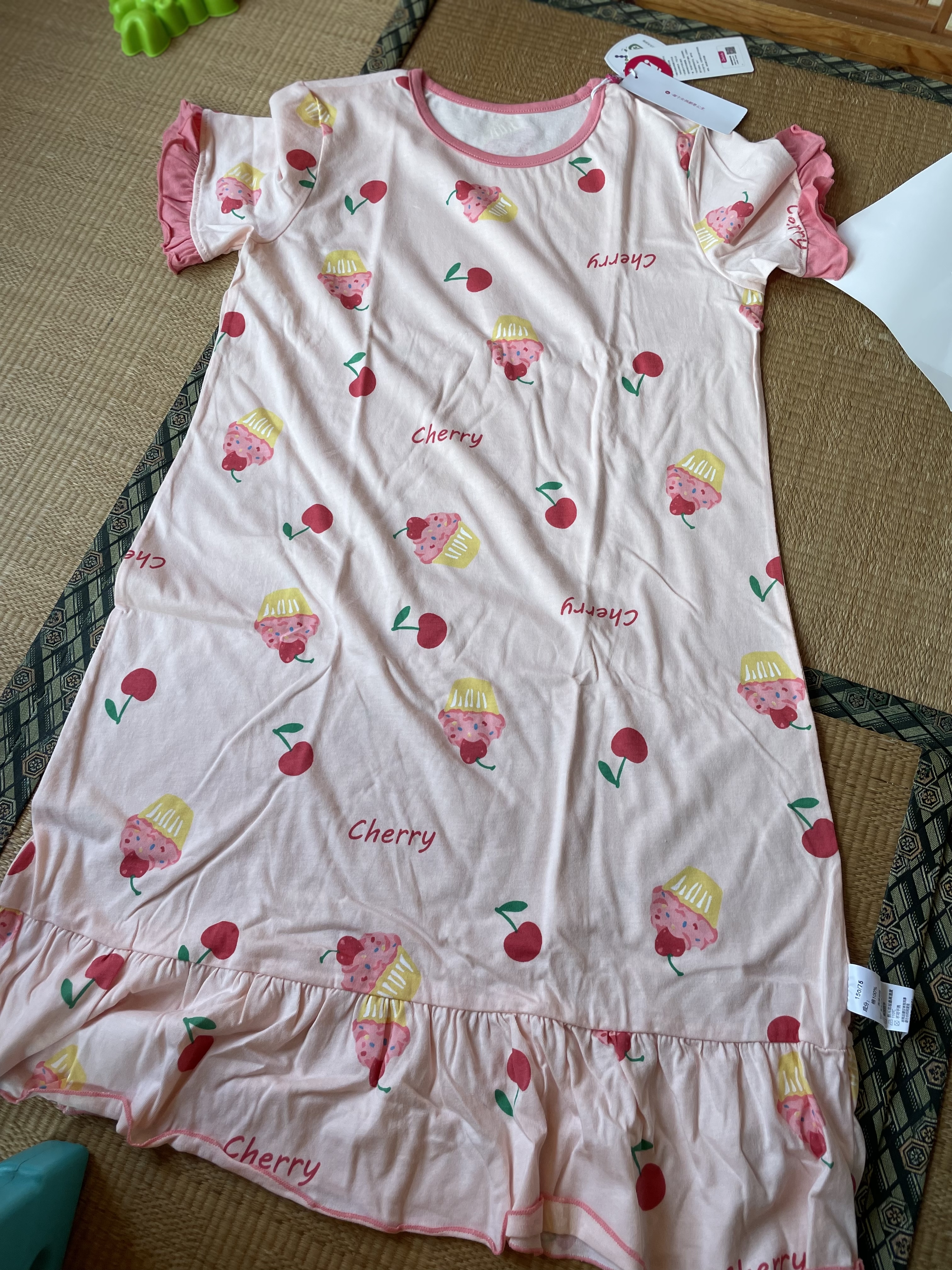 笛莎（DEESHA）【7A抑菌】女童睡裙公主风小女孩纯棉夏季薄款透气中大童连衣裙 实拍图