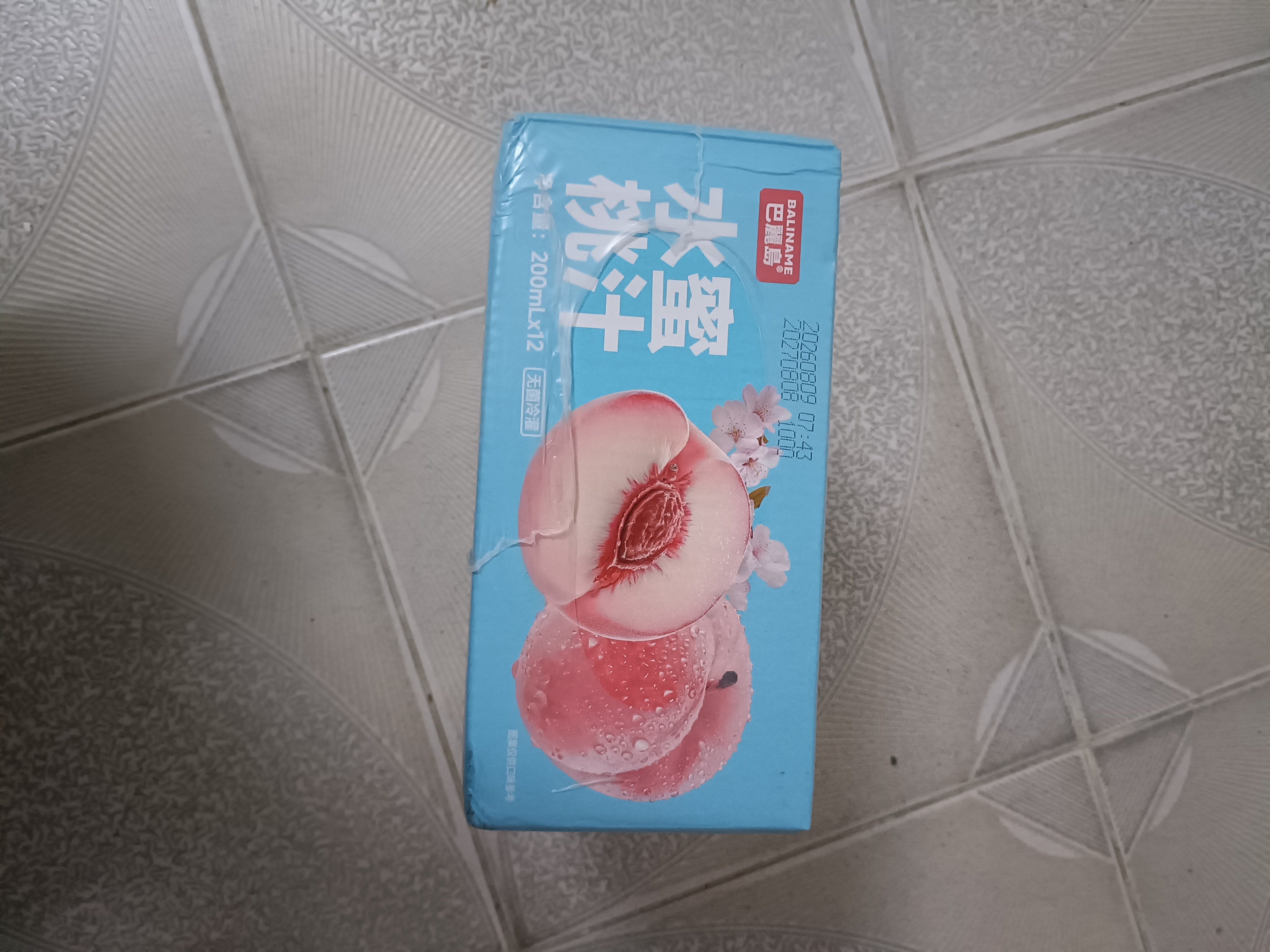巴麗岛果汁饮料100%水蜜桃200ml*12盒无添加纯果汁儿童饮料中秋家宴nfc 实拍图