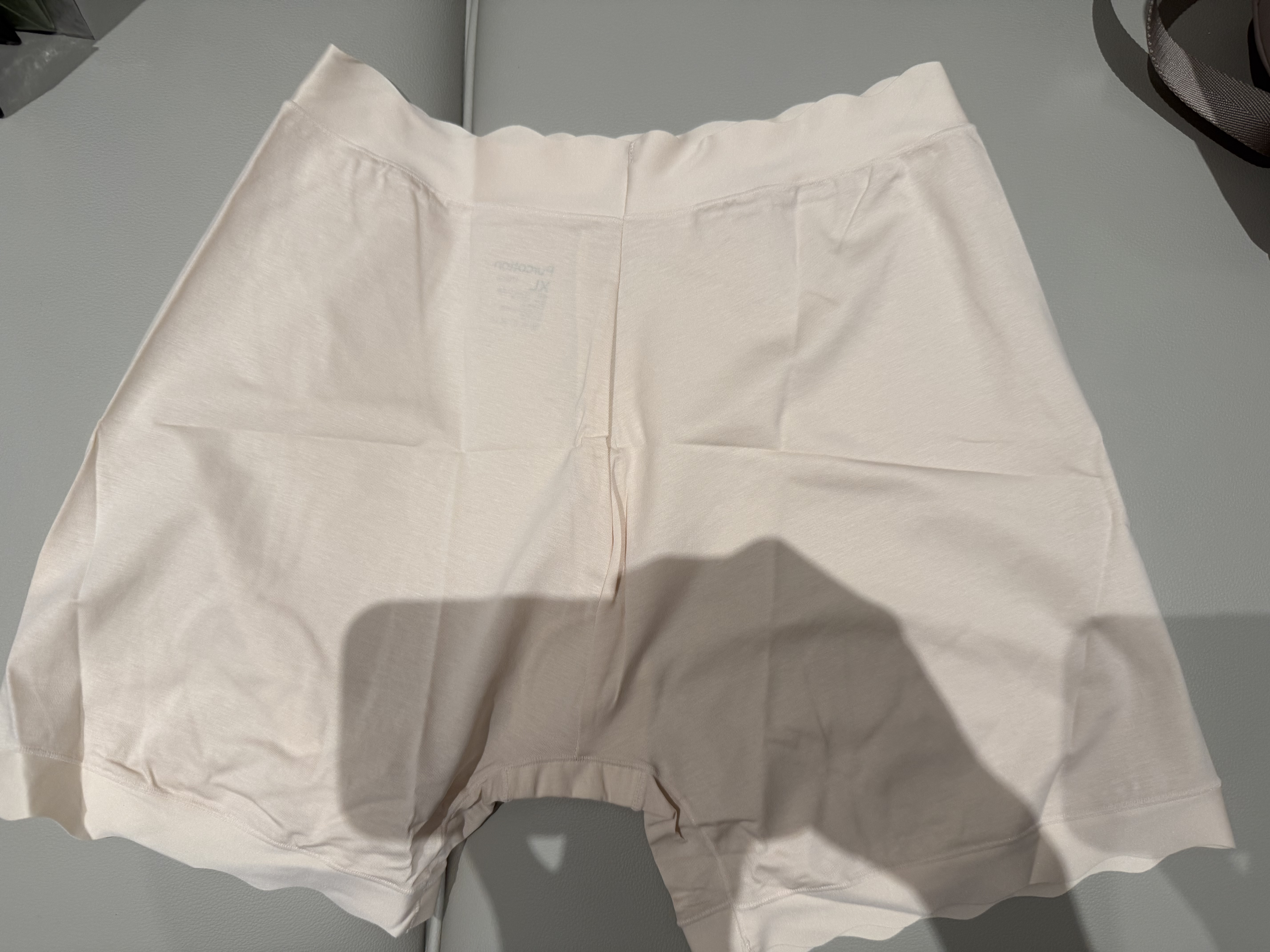 全棉时代女士安全裤防走光裤中腰抗菌三分打底裤女超薄凉感 浅杏肤 XL 实拍图