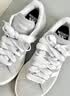 adidas 面包鞋 GRAND COURT BASE 00s休闲板鞋平底鞋男女阿迪达斯 浅灰/白色/树脂黄   43 晒单实拍图
