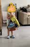 SHUKIKU儿童书包幼儿园背包防丢户外旅游防泼水超轻双肩包橙红S+码 实拍图