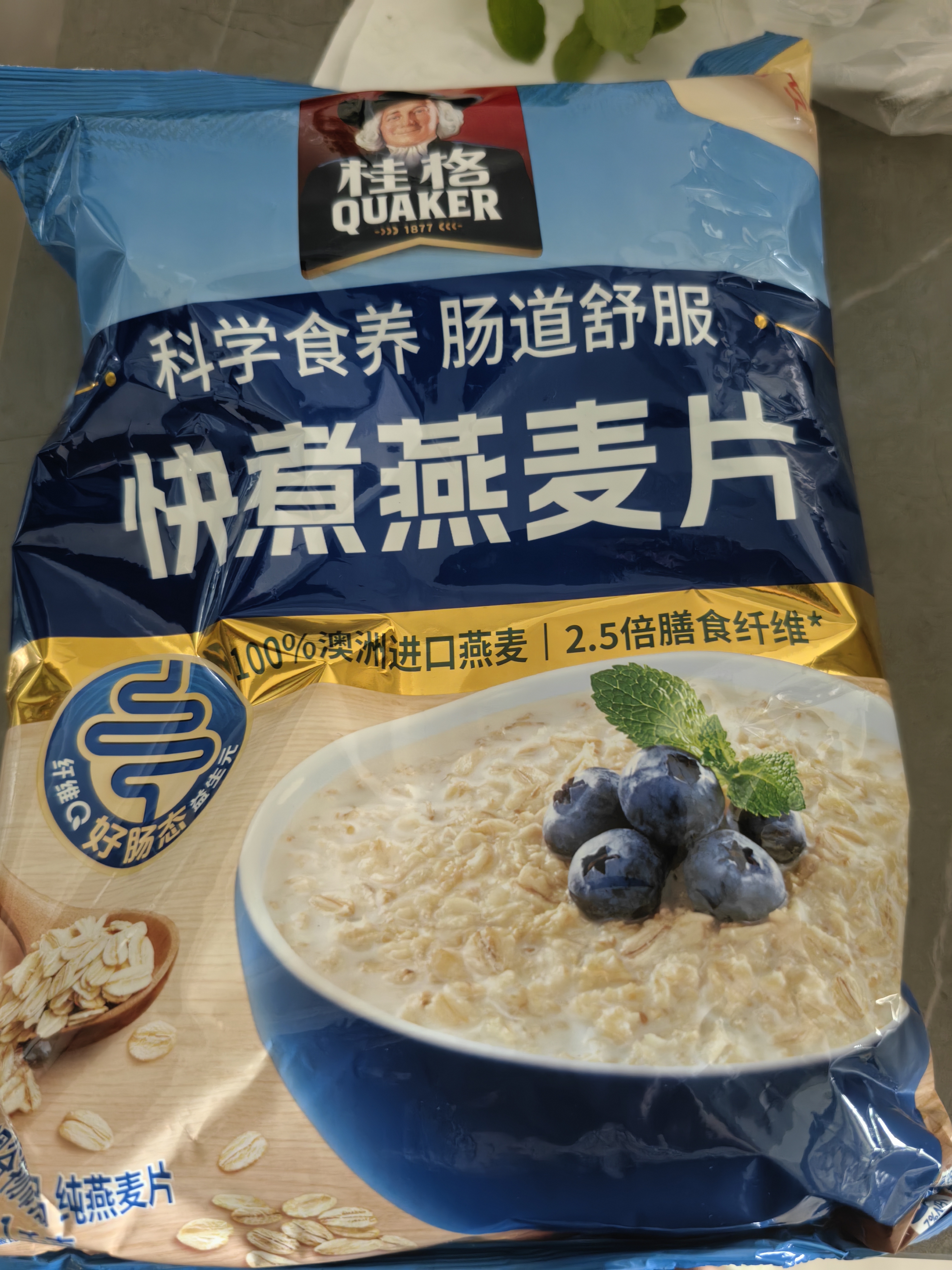 桂格（QUAKER）快煮快熟燕麦片1000克袋装 营养早餐 膳食纤维 零添加白砂糖 实拍图