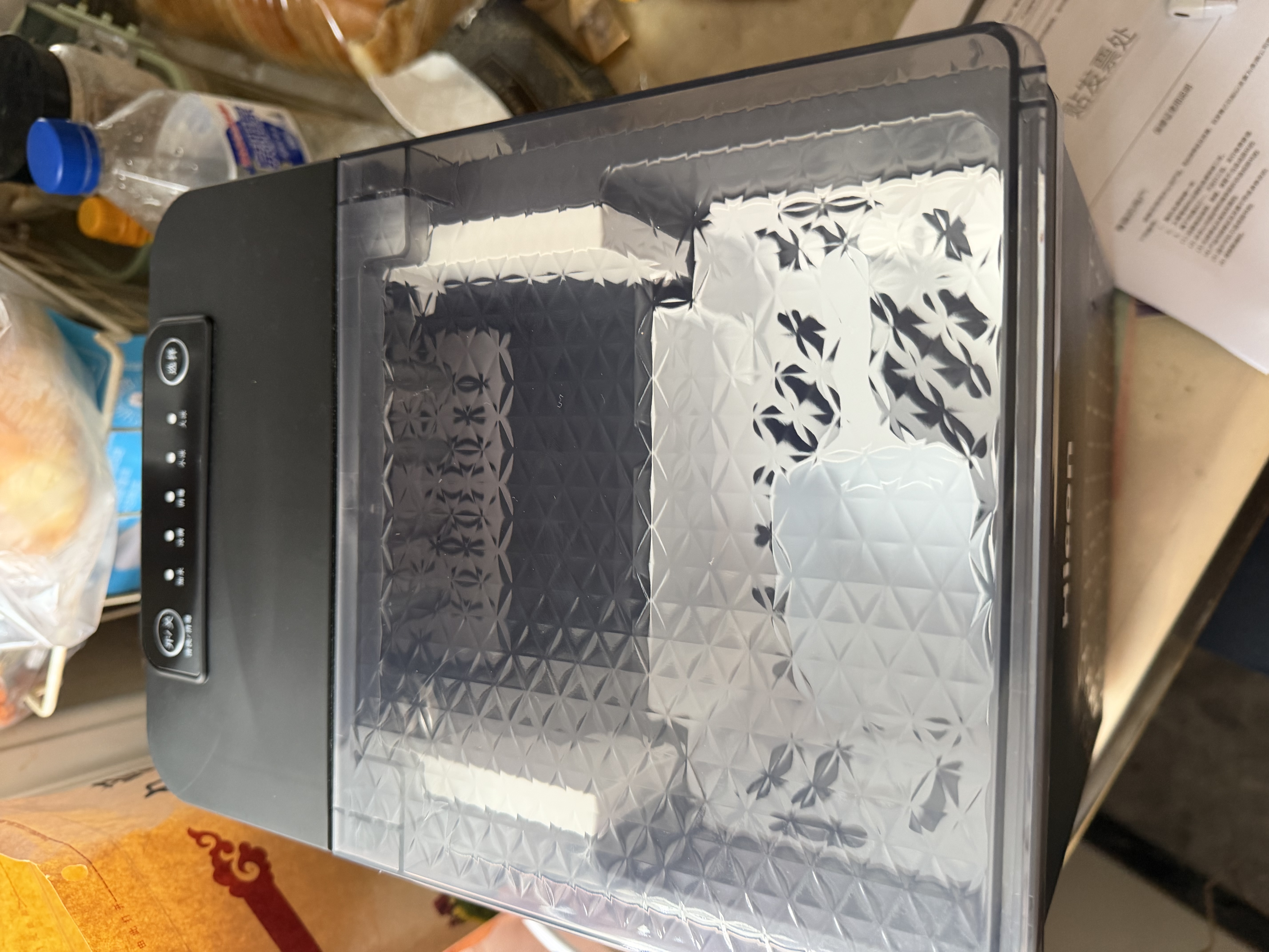 惠康制冰机家用小型宿舍学生自动清洗15KG迷你全自动子弹冰制作器便携咖啡冰块制冰器神器 新款【UV消毒+把手】黑-自清洁+可调冰+抗菌内胆 日产15kg 实拍图
