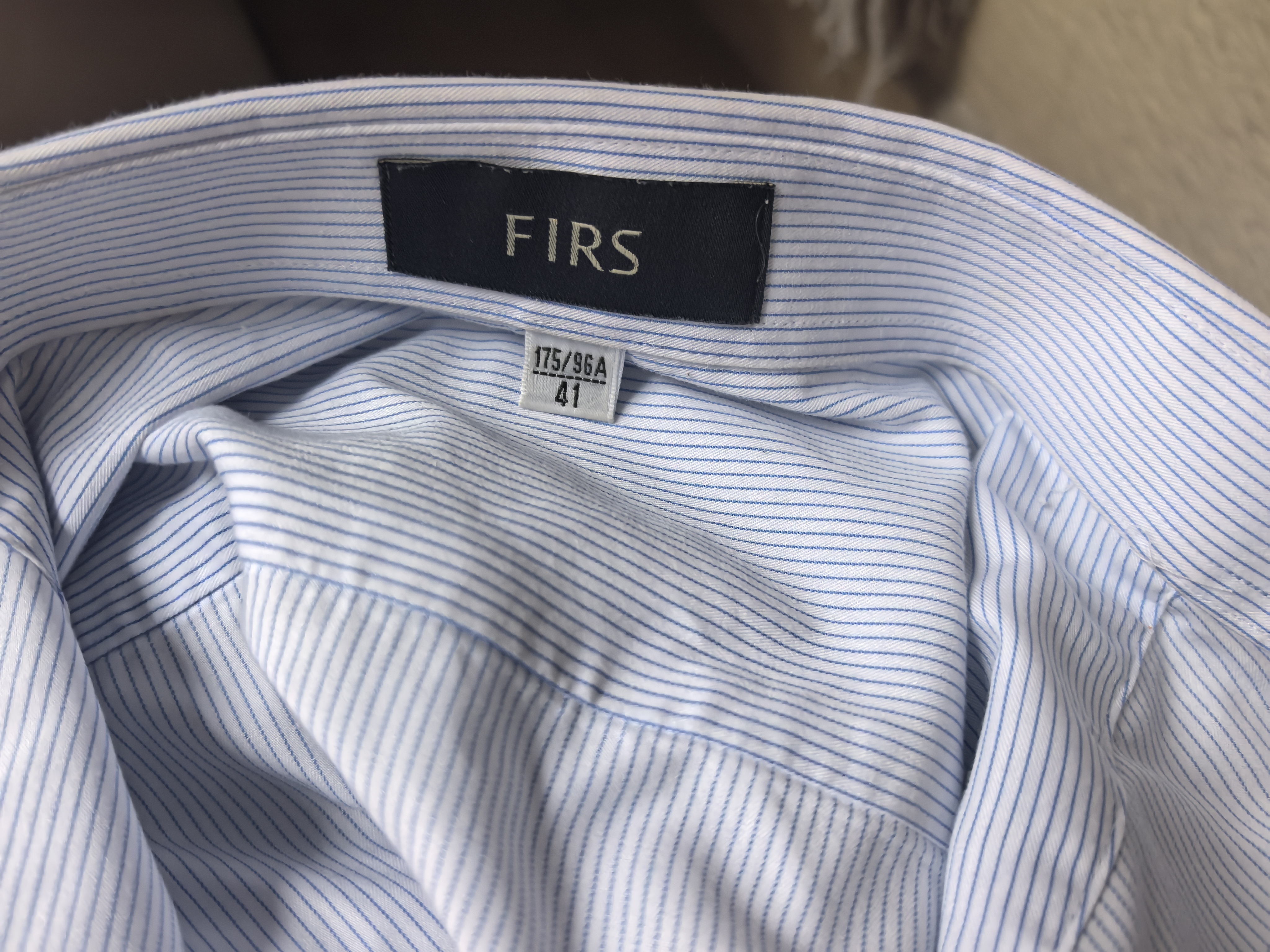 杉杉（FIRS）【DP免烫】短袖衬衫男纯棉条纹夏季商务正装全棉 淡蓝条纹 41 实拍图
