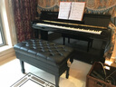 哈罗德（HARRODSER）钢琴凳子单人双人可升降带书箱实木烤漆通用儿童古筝凳电钢琴凳子 双人带书箱升降琴凳【黑色】 实拍图