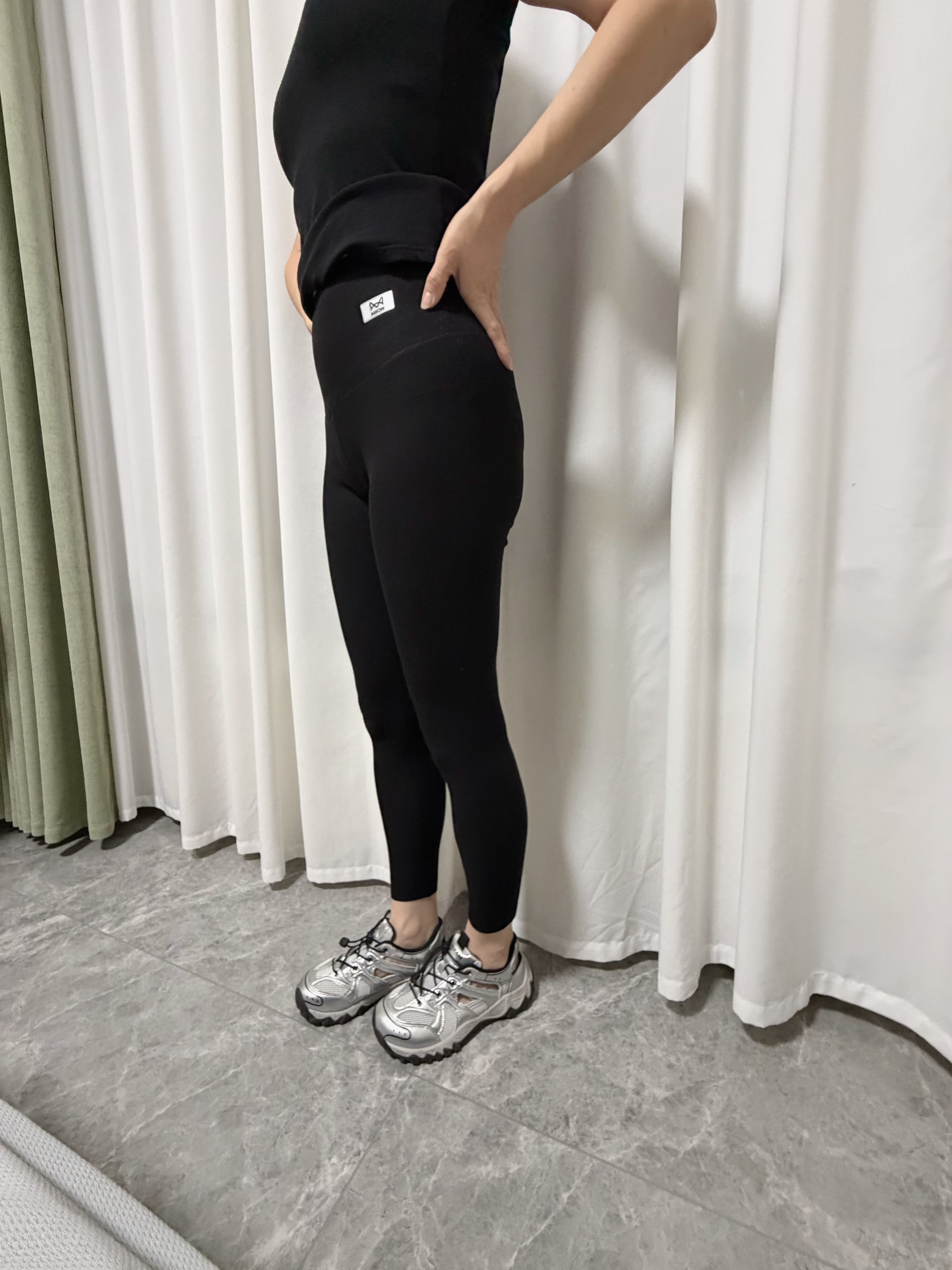 猫人纯棉秋冬季打底裤女2026新款高腰收腹显瘦薄款外穿搭配九分小脚裤 实拍图