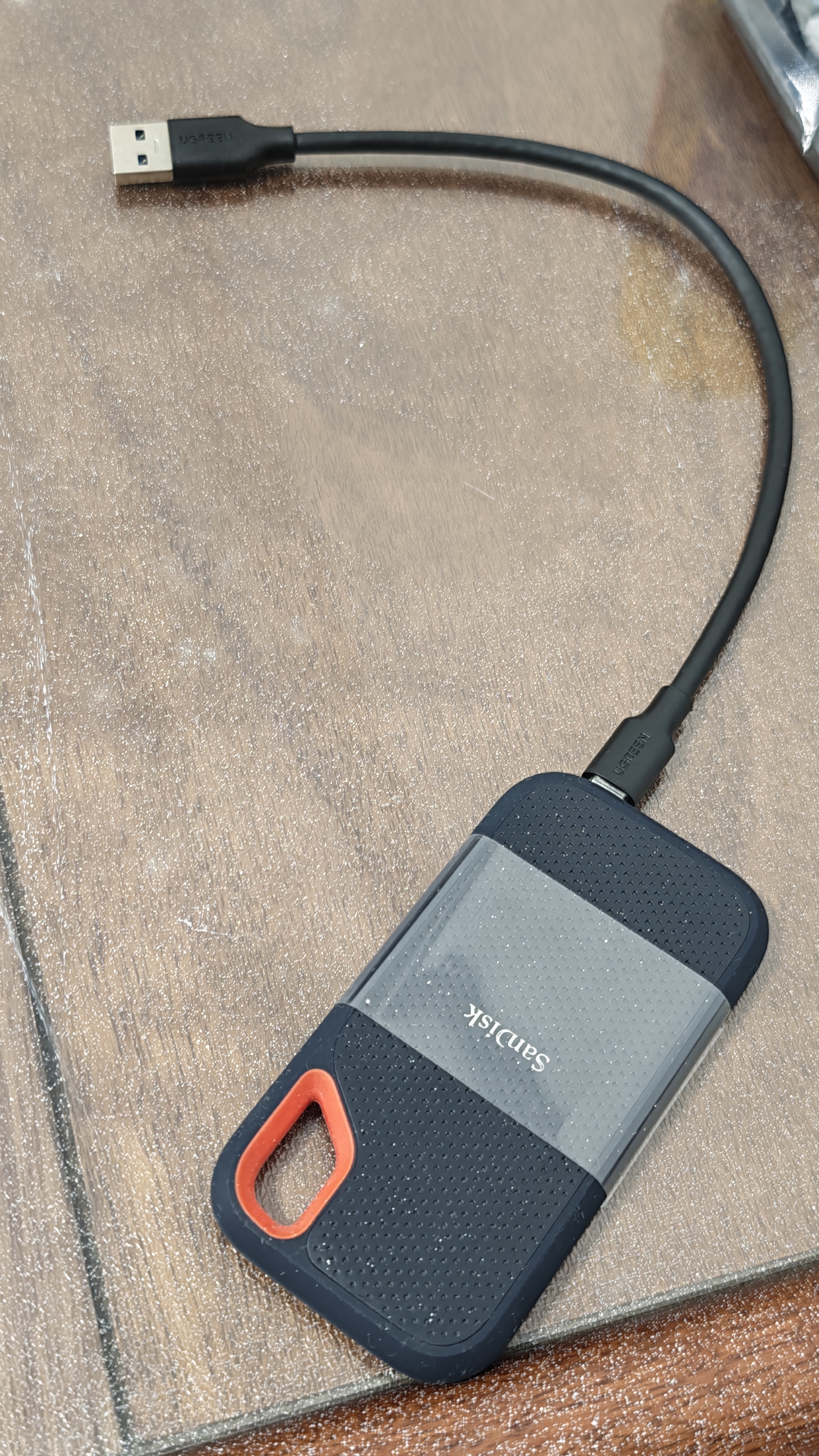 绿联USB3.0数据线Type-C充电线USB-C适用移动硬盘传输U盘苹果18/17/16/15华为平板笔记本电脑车载短线 实拍图