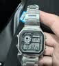 卡西欧（CASIO）小方块手表 ae1200电子表初高中学生复古小银块石英表新款 礼物 AE-1200WHD-1A 实拍图