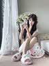 洁丽雅HelloKitty棉拖鞋女士秋冬2026新款家用地板防滑可爱一字毛毛拖鞋 糖果粉 【三丽鸥正版授权】 38-39 【适合37-38码】 实拍图