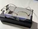 明月镜片 眼镜架全框超轻钛光学眼镜框女配镜高清防蓝光近视眼镜36049 镜框+1.56明月防蓝光镜片 实拍图