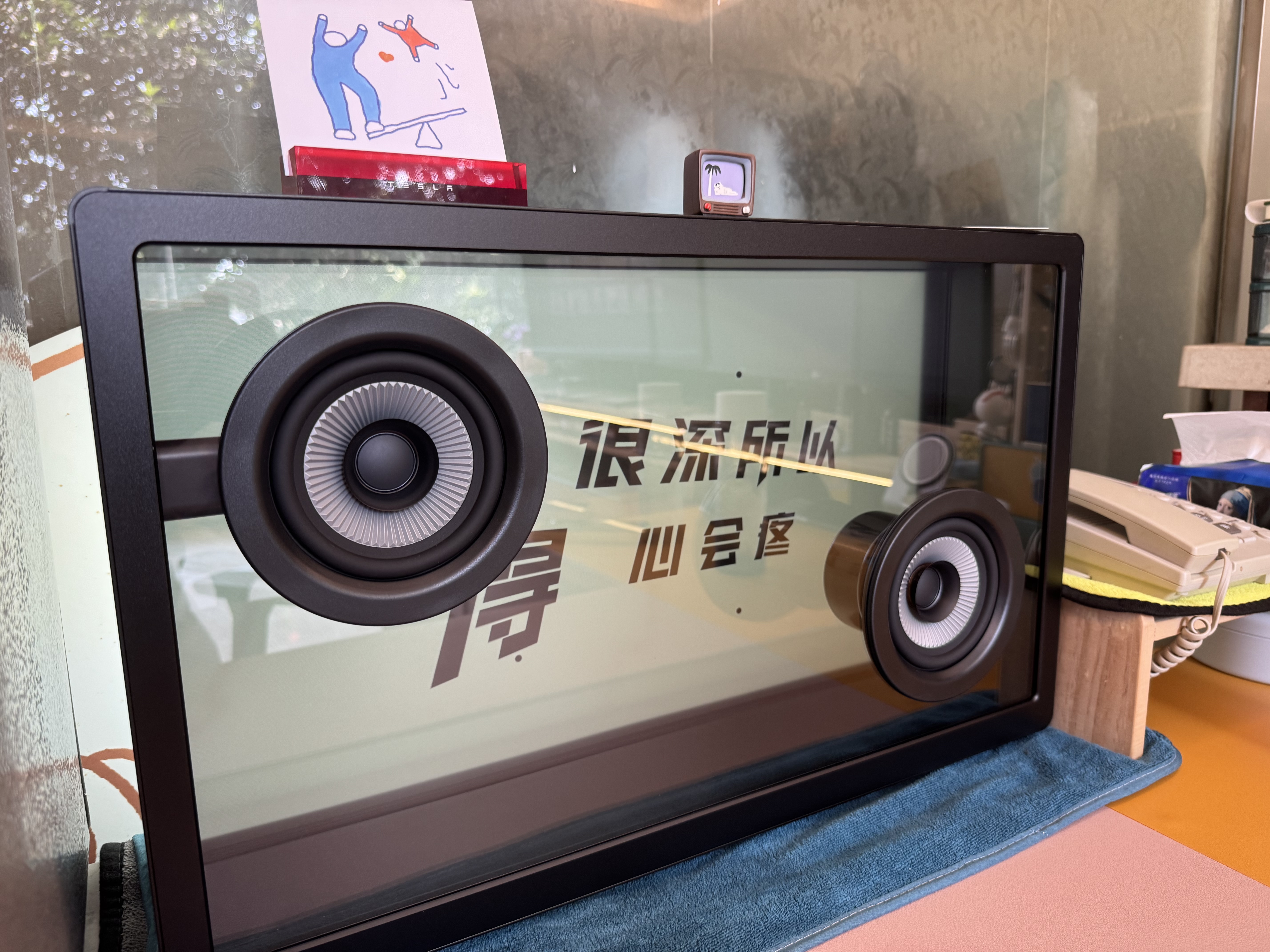 MORRORART 莫纳 A1悬浮透明歌词音箱无线蓝牙家用音响字幕可视化客厅卧室智能家居生日礼物国家补贴 实拍图