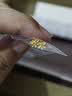六福珠宝足金栀子花黄金耳钉耳饰送礼 计价 G01G0027DS 1.01克(含工费100元) 配硅胶耳堵 实拍图