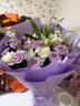 馨仪鲜花速递玫瑰百合鲜花送女友表白生日礼物全国同城配送 19朵紫玫瑰+6朵白百合混搭花束 实拍图