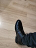 老人头（LAORENTOU）皮鞋男士头层牛皮鞋系带商务正装鞋小码隐形内增高鞋 130362 黑36 实拍图