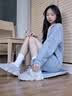 卡帝乐鳄鱼女鞋老爹鞋女夏季运动休闲鞋女轻便网面跑步鞋子女 1278 米色 37 实拍图