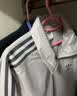 adidas通勤百搭三条纹休闲运动夹克早秋外套男女阿迪达斯三叶草 浅灰 (推荐选大一码)   L 实拍图