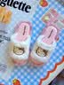 洁丽雅HelloKitty棉拖鞋女士秋冬2026新款家用地板防滑可爱一字毛毛拖鞋 糖果粉 【三丽鸥正版授权】 38-39 【适合37-38码】 实拍图