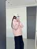 鸭鸭（YAYA）90+系列反季轻薄羽绒服女士短款2026年冬季新款时尚连帽保暖外套 粉色YE6A603791A M 【100-120斤】 实拍图